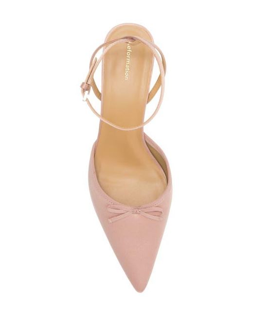 Reformation Pink Wade Kitten Heel Pump