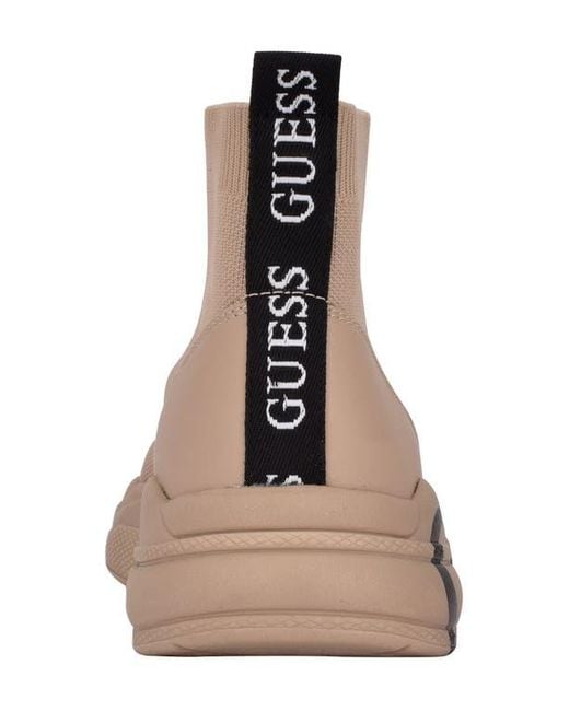 Guess Brown Pause High Top Sock Sneaker