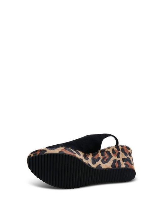 Vaneli Black Liza Genuine Calf Hair Wedge Sandal