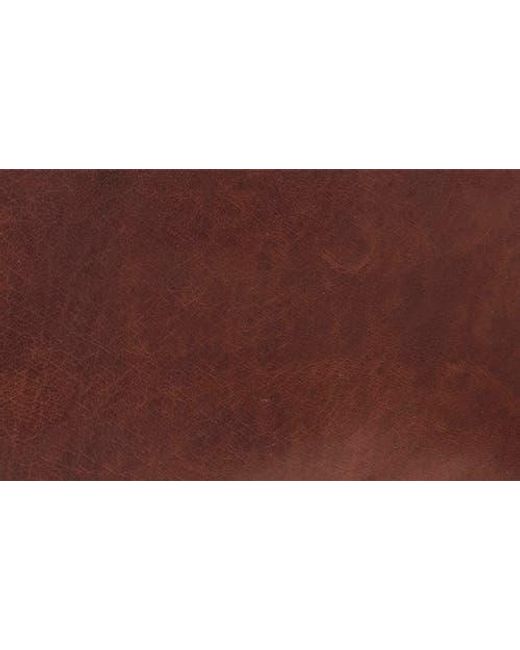Mancini Brown Double Compartment Leather Briefcase for men