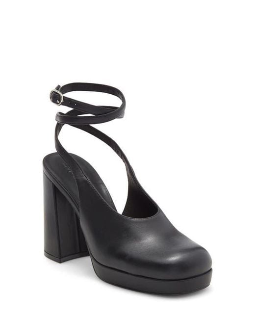 Jeffrey Campbell Black Vivre Ankle Strap Platform Pump