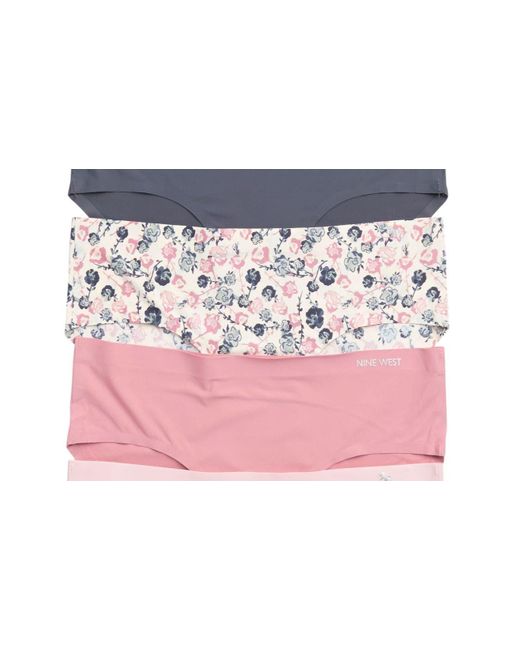 Nine West Pink 5-pack Bonded No Show Hipster Panties