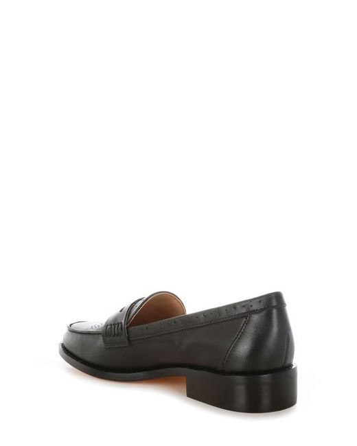 Rag & Co Black Clotilda Brogue Penny Loafer