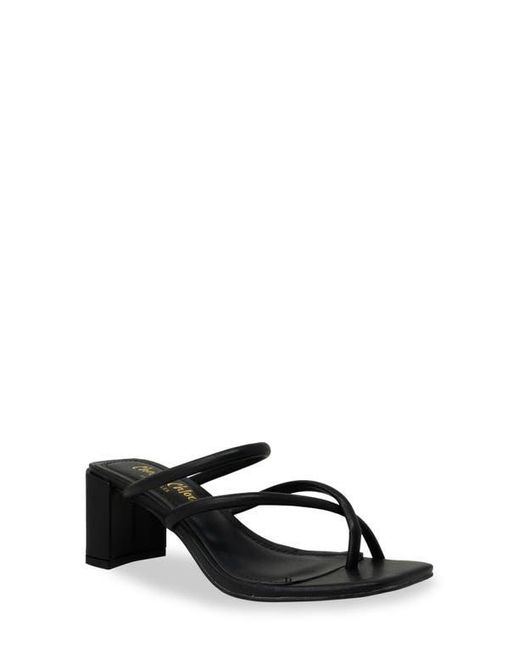 In Touch Footwear Black Olea Block Heel Sandal