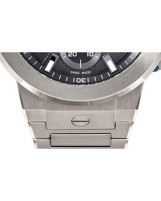 Ferragamo Gray F-80 Titanium Tech Chronograph Bracelet Watch, 44Mm for men