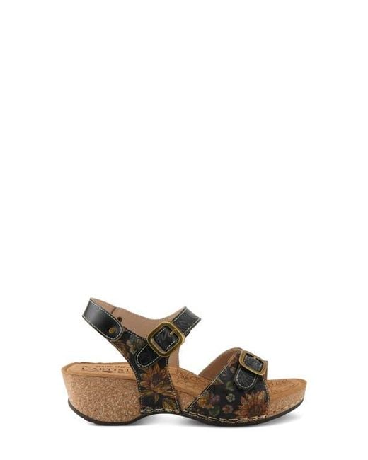 Spring Step Multicolor Osuna Ankle Strap Platform Sandal