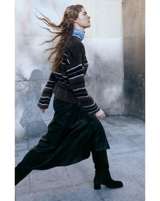 Mango Black Stripe Sweater