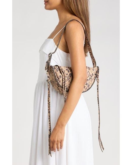Steve Madden Metallic Suede Half Moon Crossbody Bag
