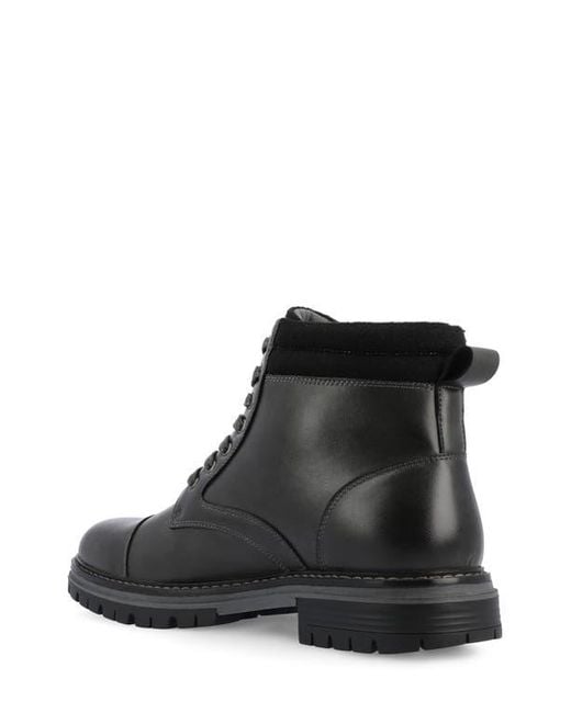 Vance Co. Black Fegan Cap Toe Boot for men