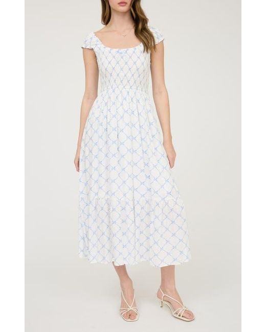 Blu Pepper White Bow Print Sundress