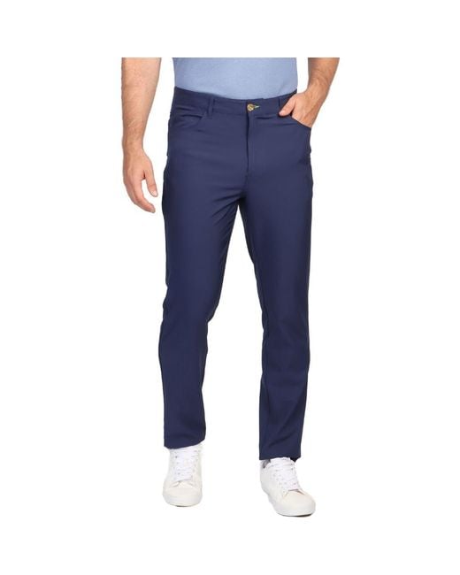 Tailorbyrd Blue Five-Pocket Performance Pants for men