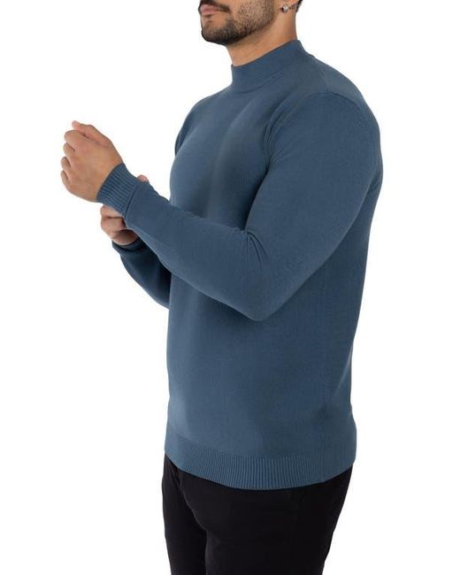 Xray Jeans Blue Mock Neck Knit Sweater for men