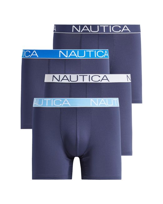 Nautica Blue 4-pack Micro Boxer Briefs for men