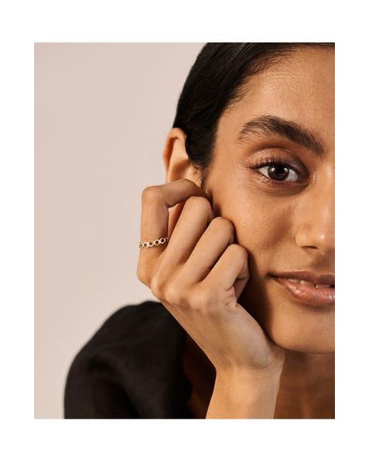 Monica Vinader White Nura Open Stacking Ring