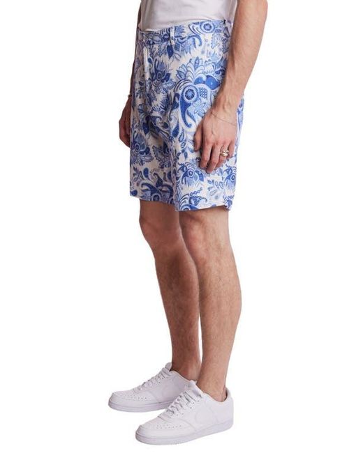 Paisley & Gray Blue Felix Slim Fit Shorts for men