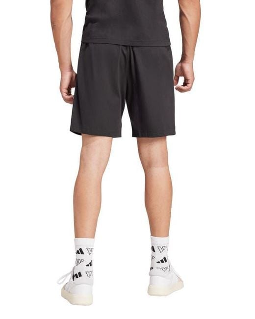 Adidas Black Essentials Linear Single Jersey Shorts for men
