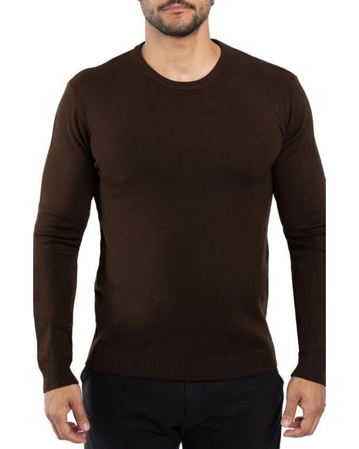 Xray Jeans Brown Crewneck Knit Pullover Sweater for men