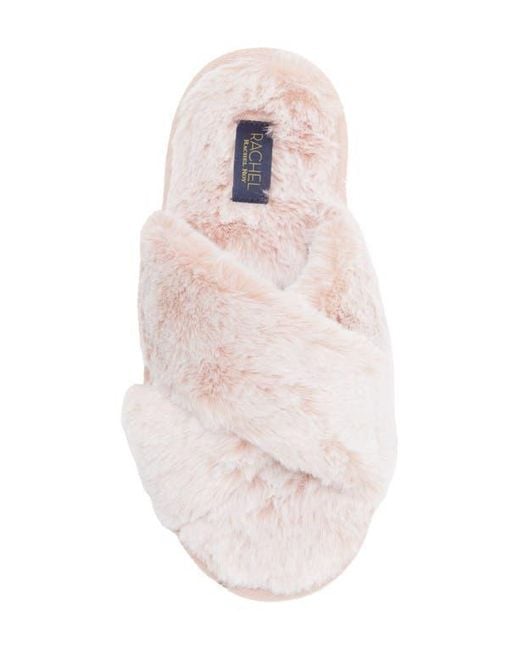Rachel Roy Pink Cody Faux Fur Slipper