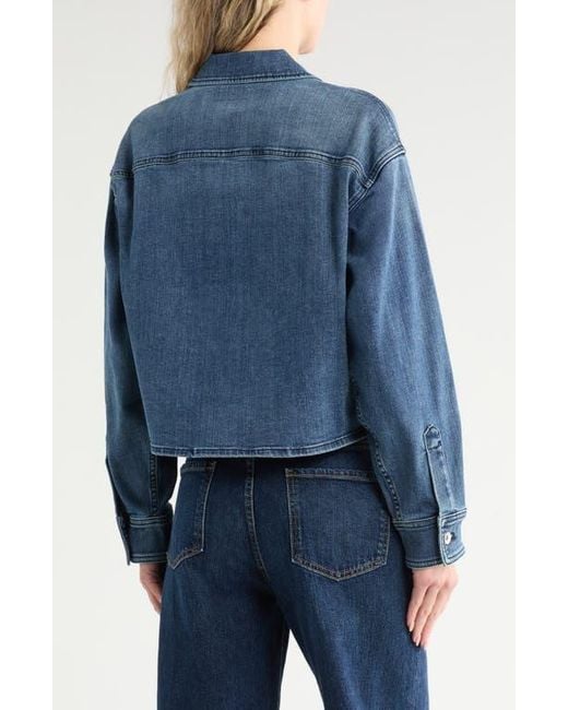 Rag & Bone Blue Jayde Crop Denim Shirt Jacket