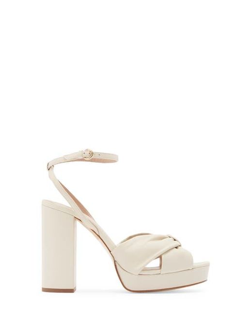 L.K.Bennett Natural Amanda Block Heel Sandal