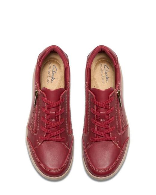 Clarks Red Bryianne Bayla Sneaker