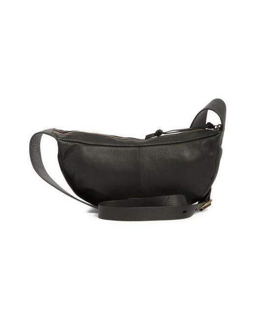 Lucky Brand Black Hady Leather Crossbody Bag