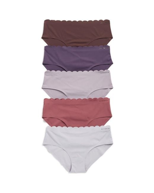 Danskin Purple Assorted 5-Pack Scallop Hipster Briefs