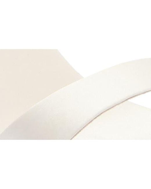 Jeffrey Campbell White Blossmz Ankle Strap Satin Sandal