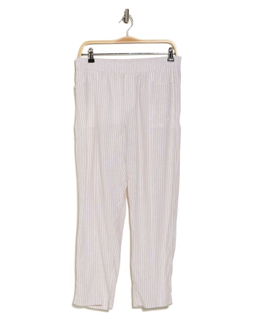 Caslon White Pull-on Linen Blend Pants