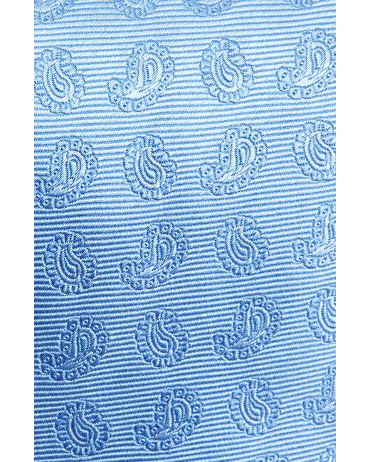 Duchamp Blue Tonal Paisley Silk Tie for men