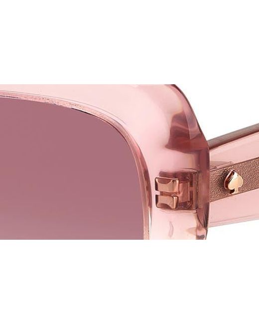 Kate Spade Pink Bellamys 52Mm Gradient Rectangular Sunglasses