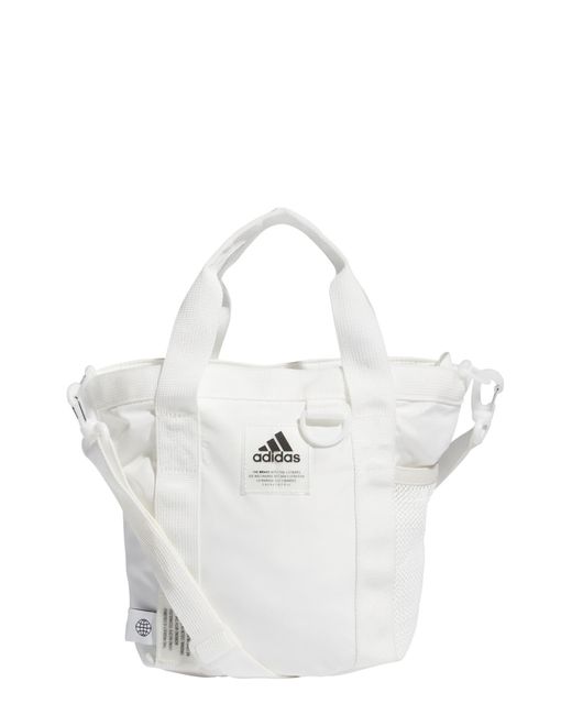 Adidas Essentials Mini Tote Bag In White At Nordstrom Rack