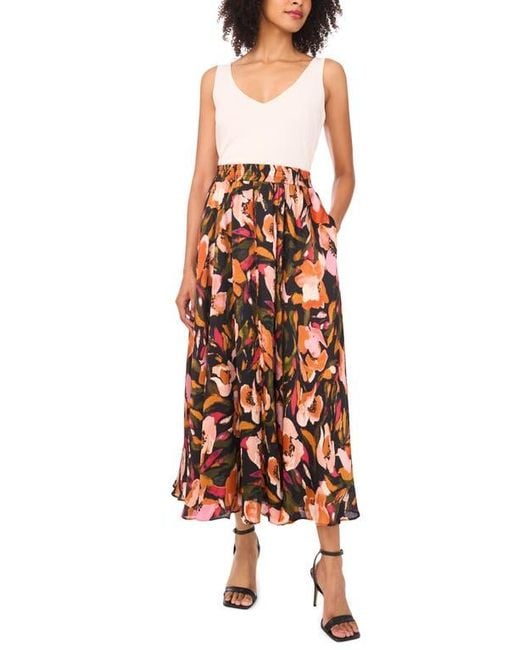 Ted Baker Orange Floral Circle Maxi Skirt