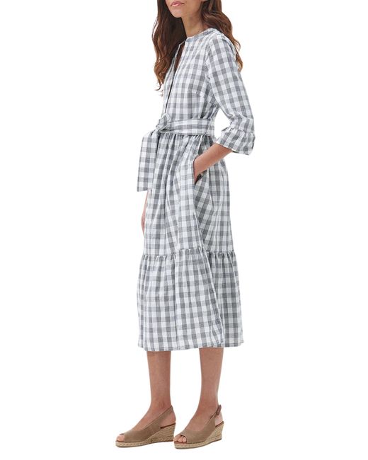 Barbour Multicolor Seamills Cotton Gingham Shirtdress