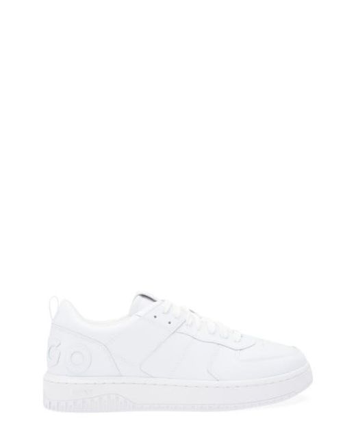 Boss White Kilian Tenn Low Top Sneaker for men
