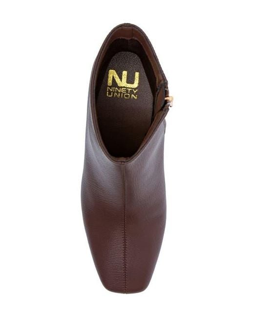 Ninety Union Brown Mona Square Toe Wedge Boot