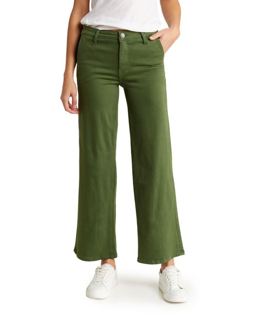 Kut From The Kloth Green Fab Ab High Waist Wide Leg Jeans