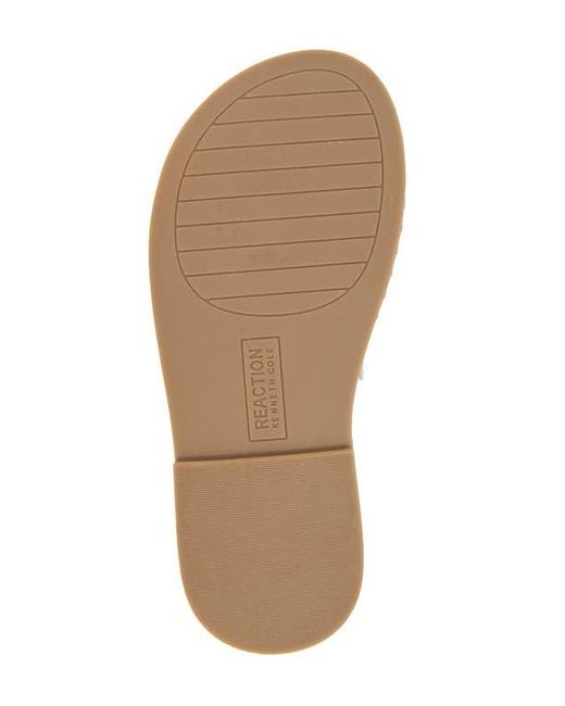 Kenneth Cole White Syrena Buckle Slide Sandal