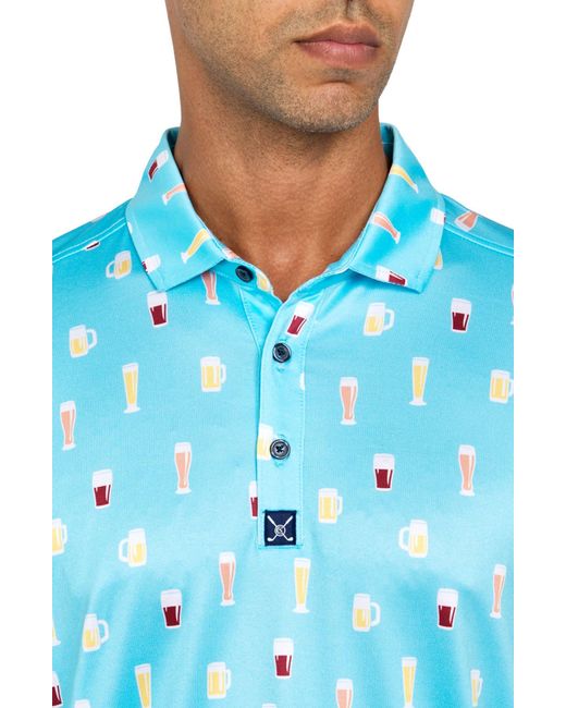 Con.struct Blue Beer Print Polo for men