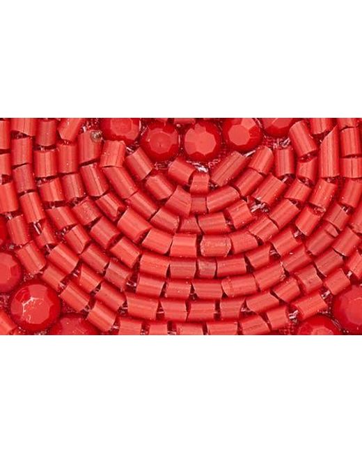 Kenneth Jay Lane Red Beaded Drop Clip-On Earrings