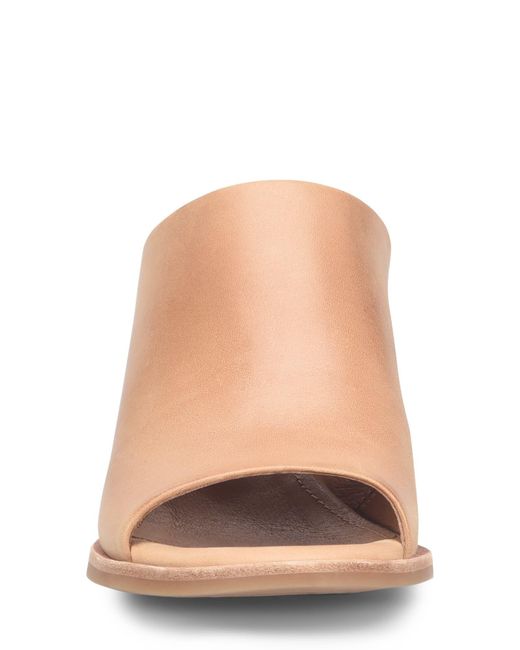 SÃ¶fft Leather Carrey Slide Sandal in Natural - Lyst