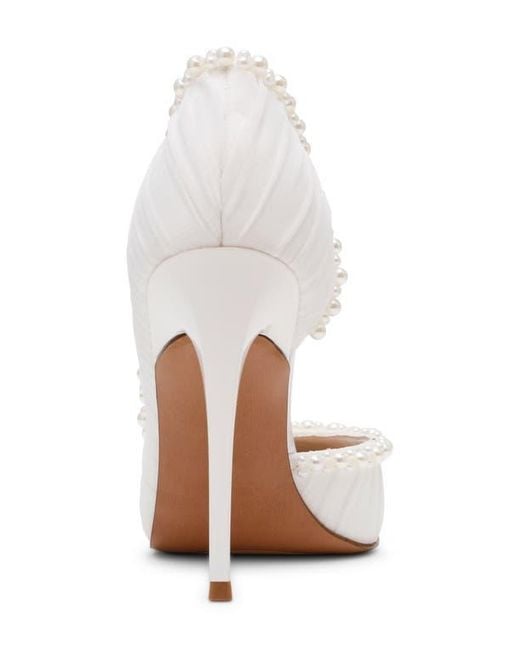 Steve Madden White Elegant Half D'Orsay Pump