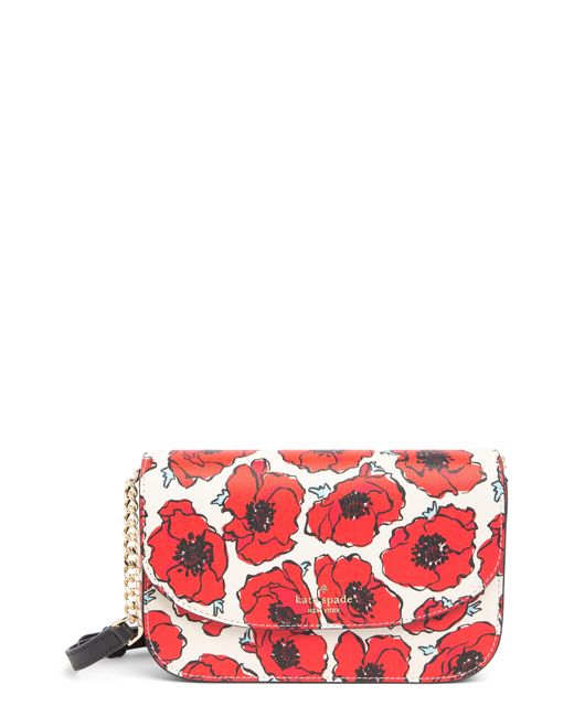 Kate Spade Red Wallet On A Partial Chain Wallet