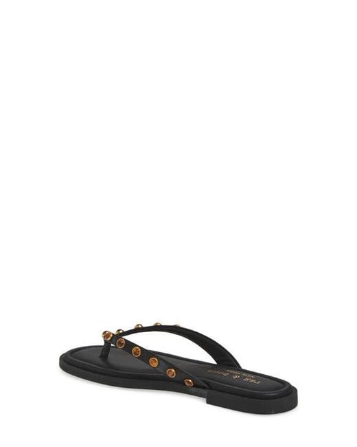 Rag & Bone Black Cabochon Gia Flip Flop