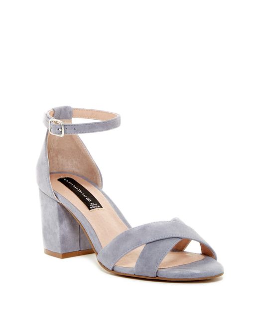 steve madden blue block heel