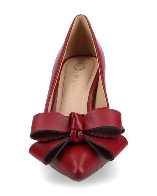 Journee Collection Red Crystol Pump