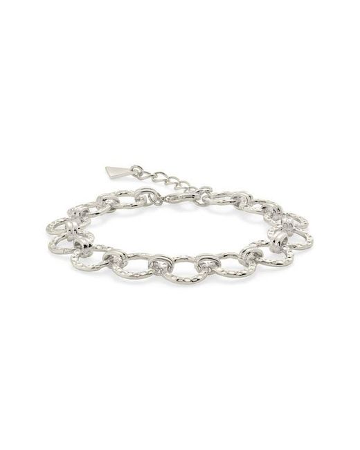 Sterling Forever Metallic Molten Chain Bracelet