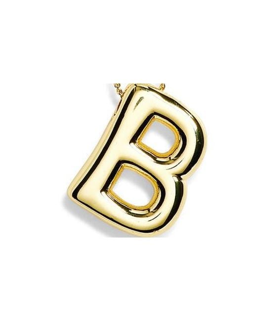Leith Metallic 3D Initial Pendant Necklace