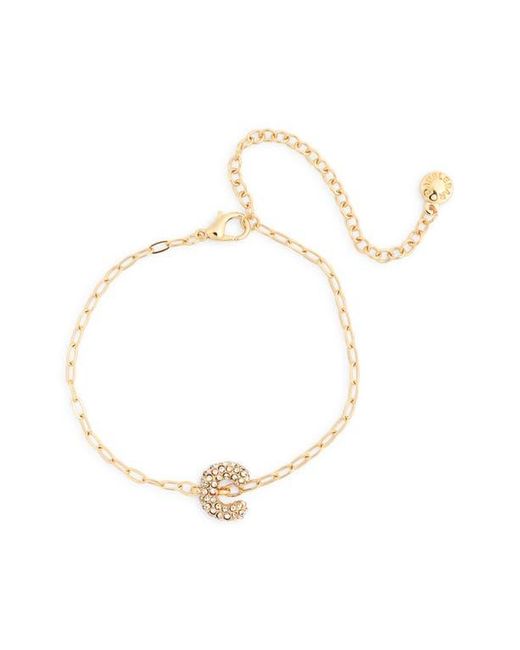 BaubleBar White Pavé Bubble Initial Bracelet