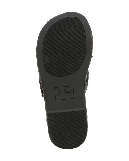 Zodiac Black Izzy Raffia Platform Sandal